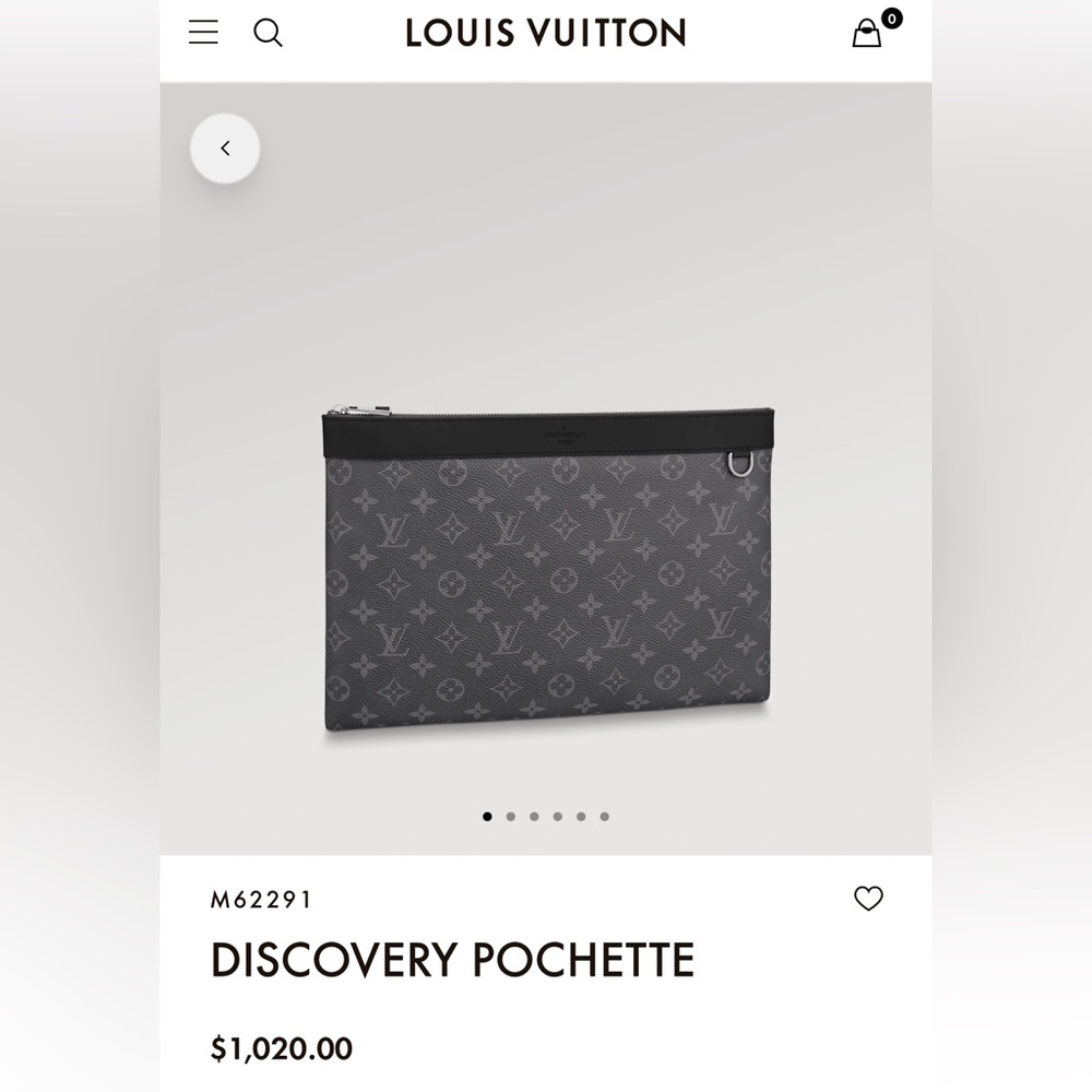 LOUIS VUITTON ECLIPSE DISCOVERY POCHETTE MONOGRAM POUCH CASE CLUTCH BAG M62291